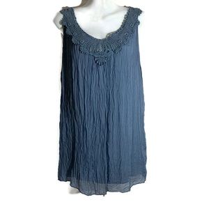 CARLA CONTI made in Italy 100% silk lace tank top